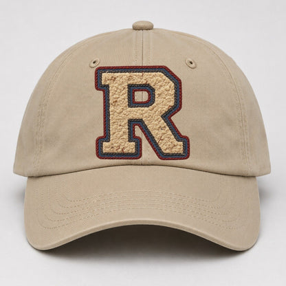 Varsity Chenille R Monogram Baseball Cap – Khaki