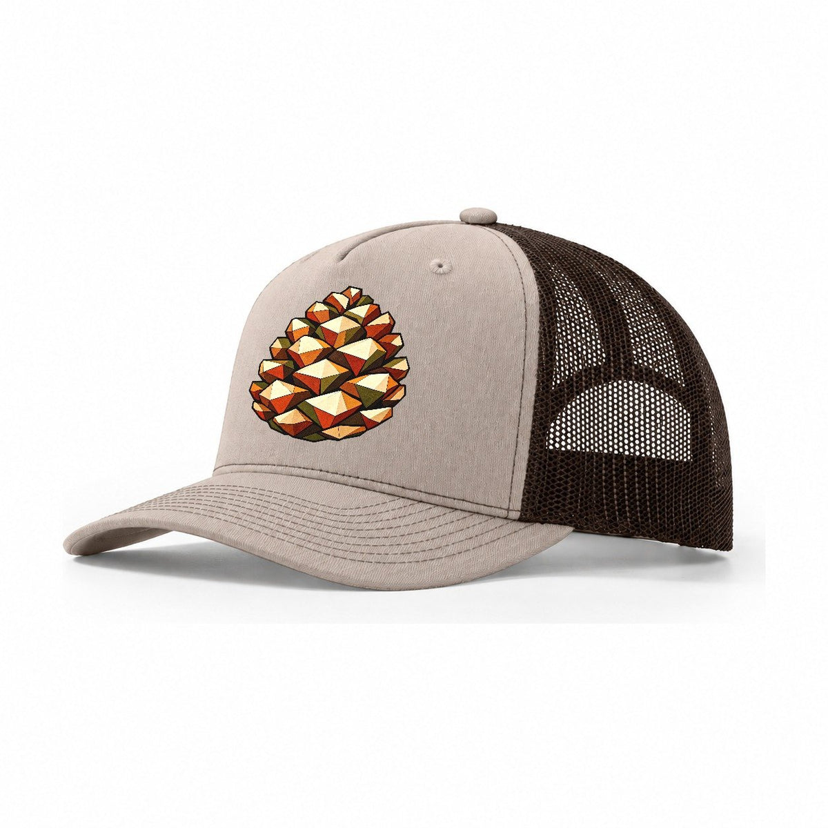 Pinecone Wildwood Mosaic Trucker Hat – Khaki Brown