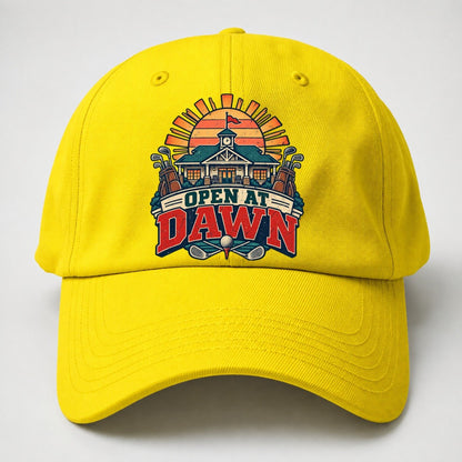 Open At Dawn Golf Life Baseball Cap – Yellow