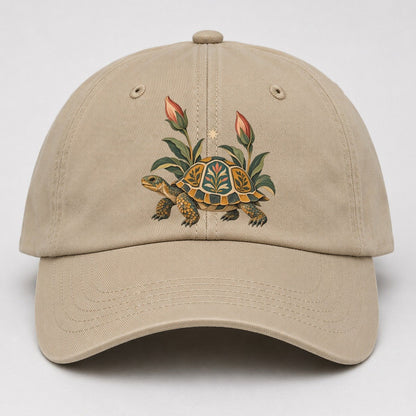 Tortoise Night Garden Gentle Wild Baseball Cap – Khaki