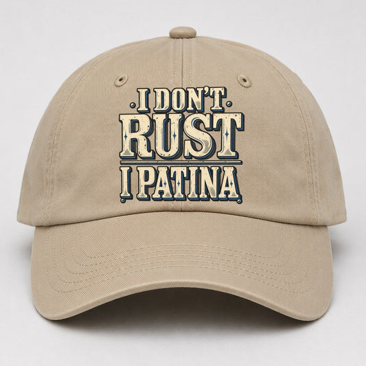 I Don T Rust I Patina American Wit Baseball Cap – Khaki