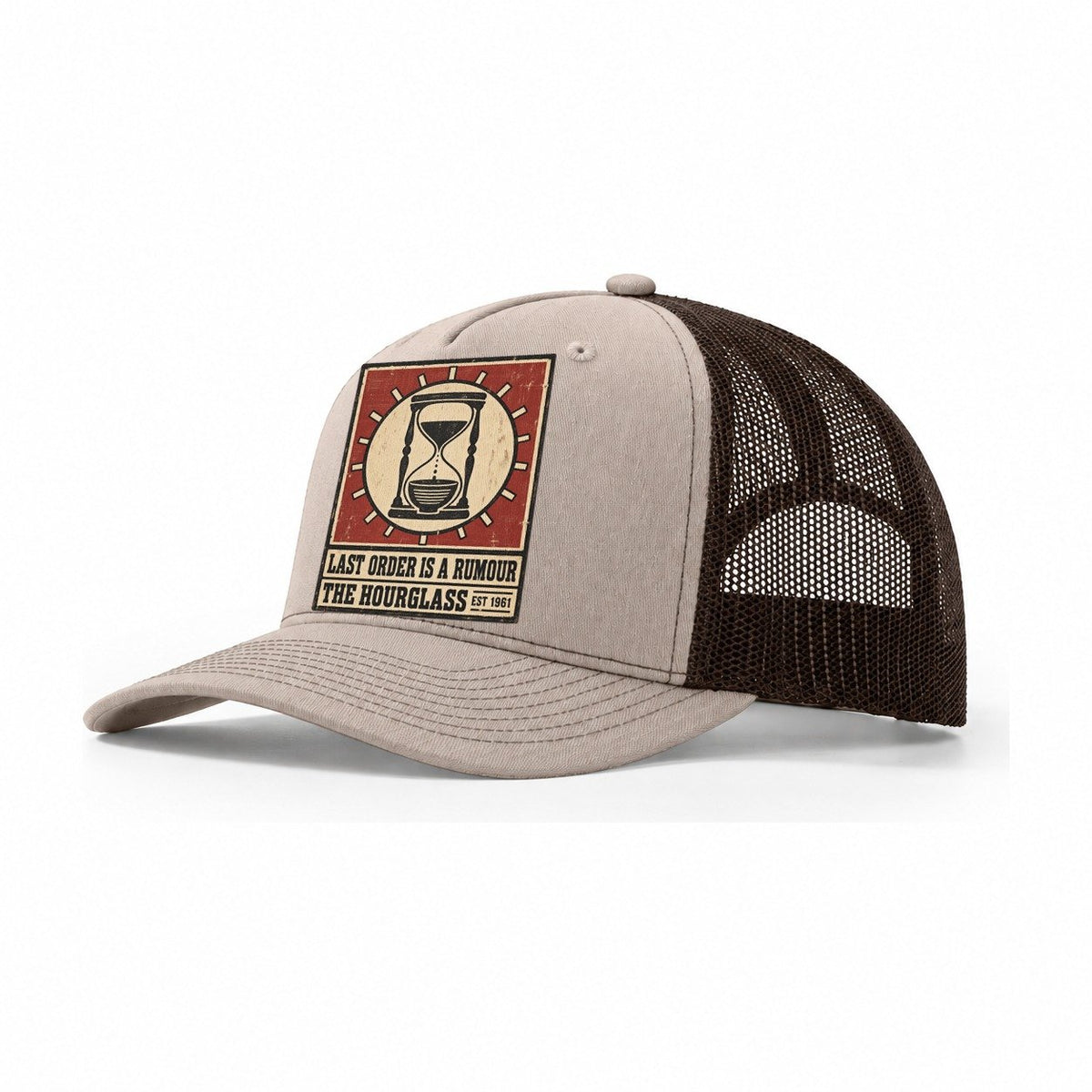 Hourglass Hour Izakaya Rules Trucker Hat – Khaki Brown