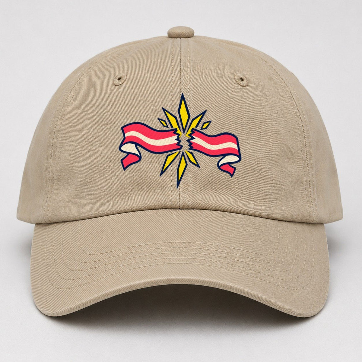 Finish Tape Burst 90S Running Clubs Baseball Cap – Khaki