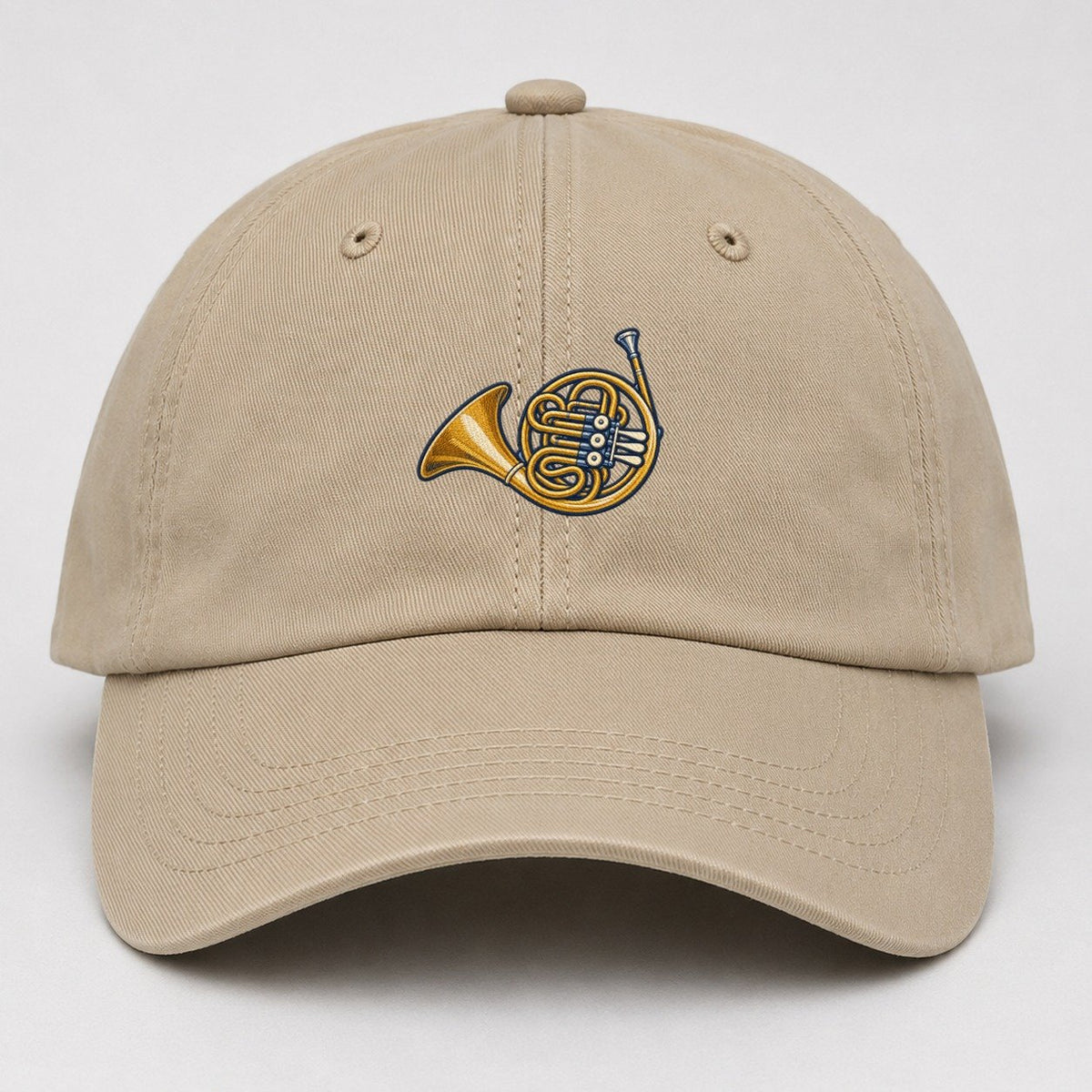 French Horn Tiny Solo Marks Baseball Cap – Khaki