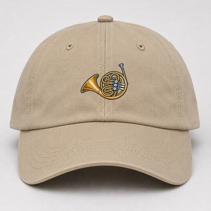 French Horn Tiny Solo Marks Baseball Cap – Khaki