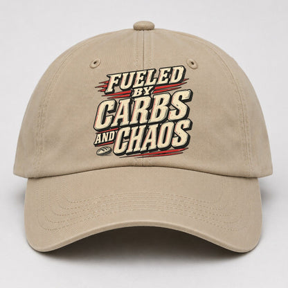Fueled By Carbs And Chaos American Wit Baseball Cap – Khaki