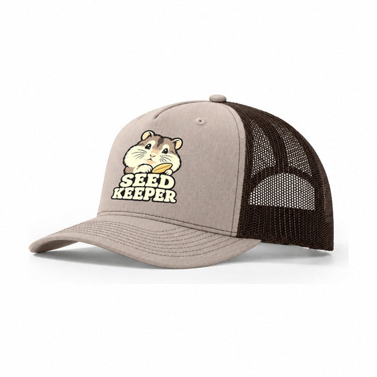 Seed Keeper Small Pet Logos Trucker Hat – Khaki Brown