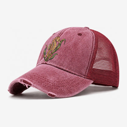 Seahorse Eelgrass Cradle Gentle Wild Washed Trucker Hat – Wine Red