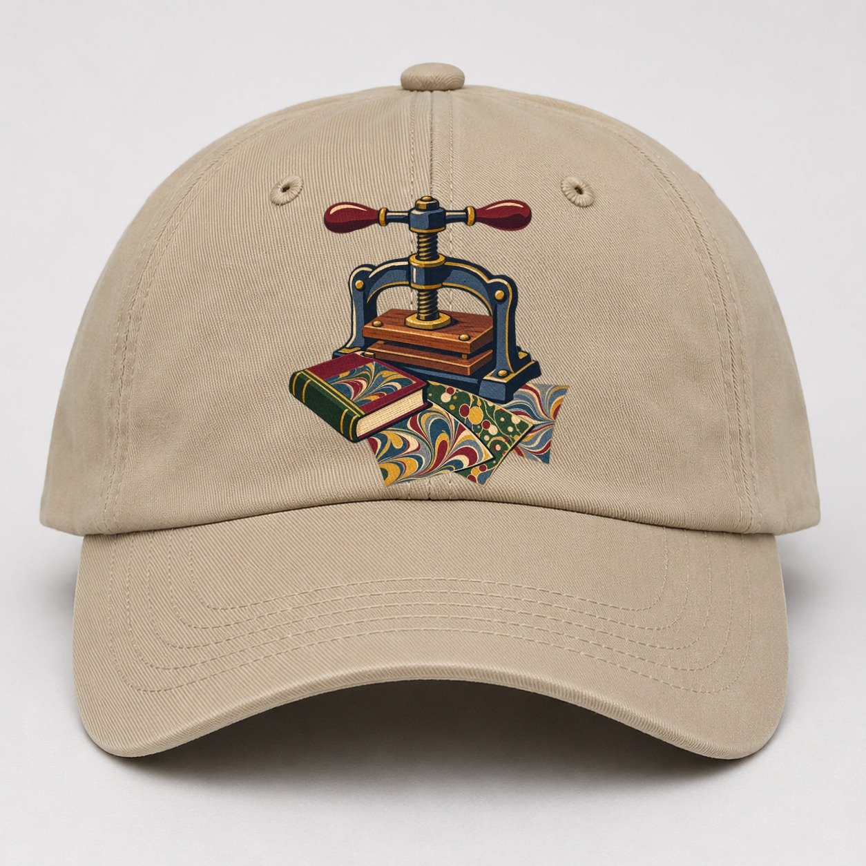 Bookbinder Press And Marbled Pages Uk Culture Heritage Baseball Cap – Khaki