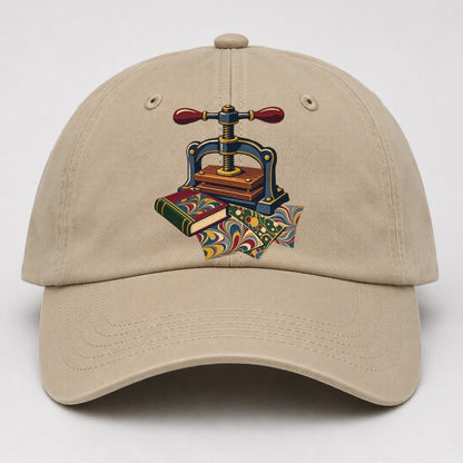 Bookbinder Press And Marbled Pages Uk Culture Heritage Baseball Cap – Khaki