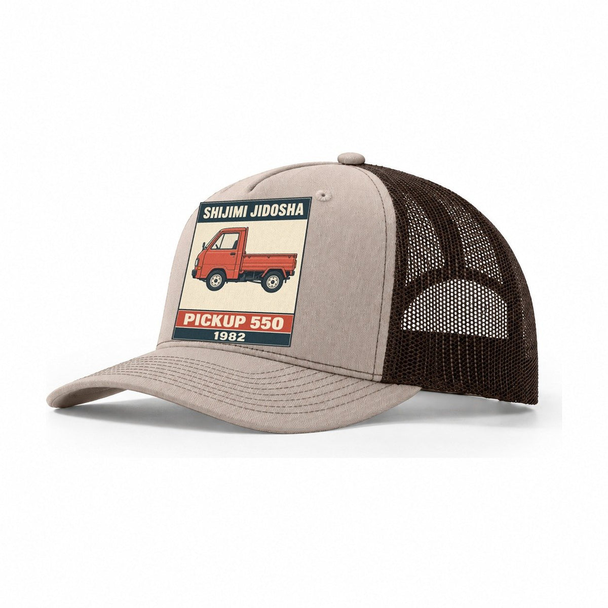 Shijimi Pickup Showa Speed Plates Trucker Hat – Khaki Brown