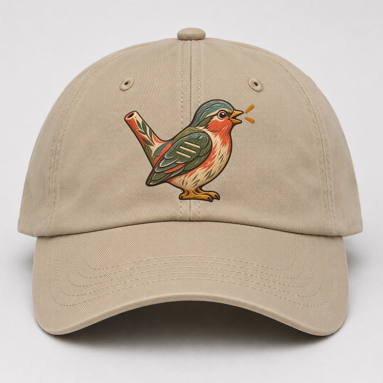 Clay Bird Whistle Gentle Wild Baseball Cap – Khaki