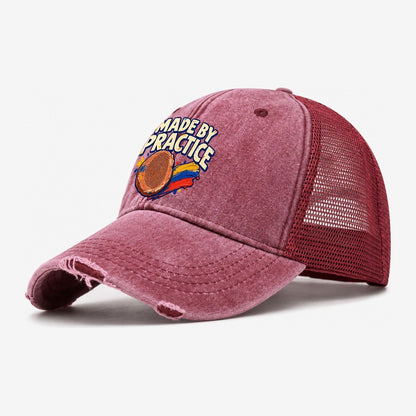 Made By Practice Clay Color Makers Washed Trucker Hat – Wine Red