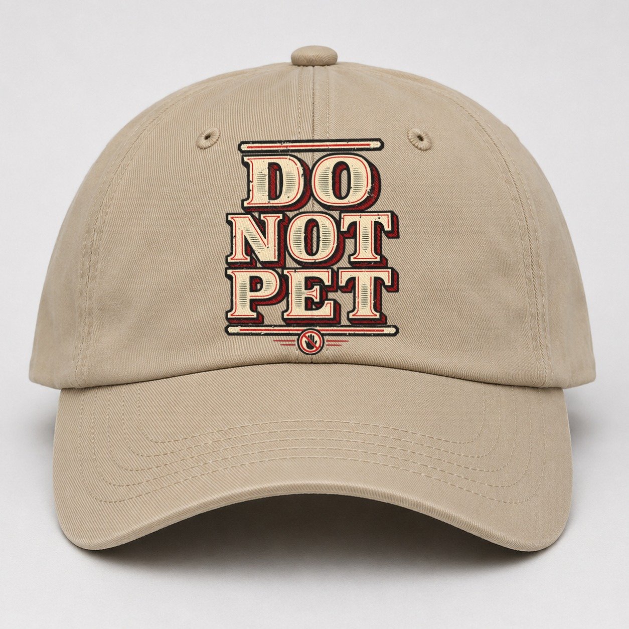 Do Not Pet American Wit Baseball Cap – Khaki