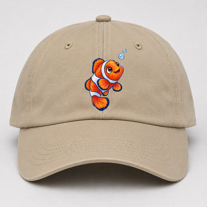 Clownfish Upward Flick Sea Sprite Baseball Cap – Khaki