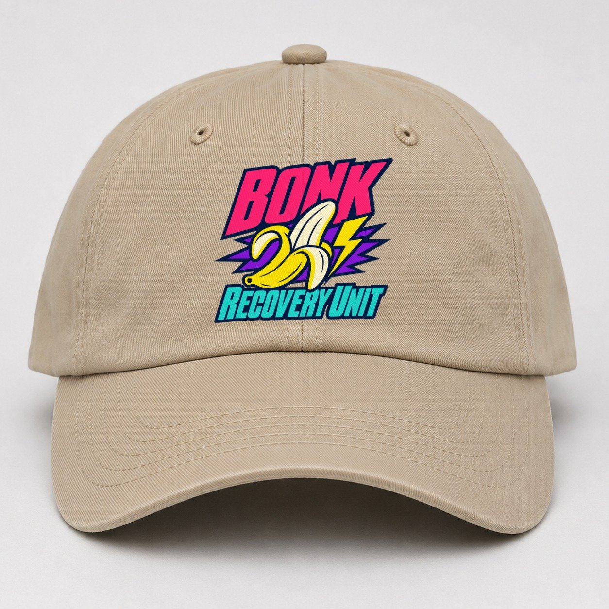 Bonk Recovery Unit 90S Running Clubs Baseball Cap – Khaki