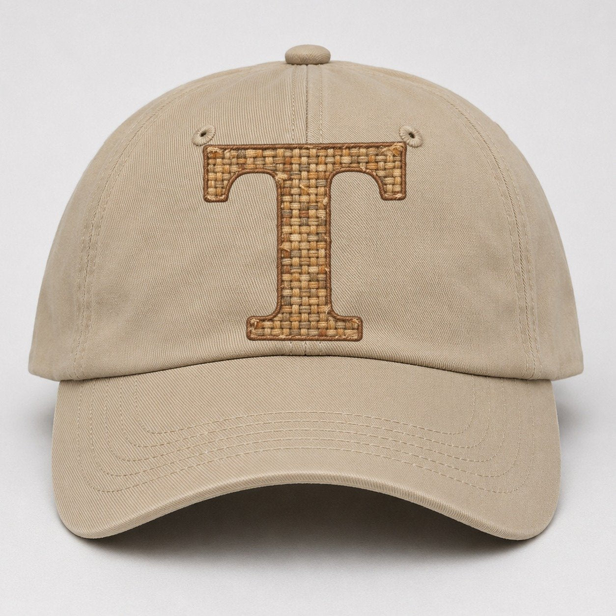 Woven Tweed T Monogram Baseball Cap – Khaki