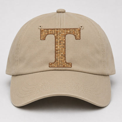 Woven Tweed T Monogram Baseball Cap – Khaki