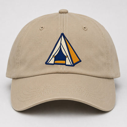 Dome Camping Tent Tiny Solo Marks Baseball Cap – Khaki