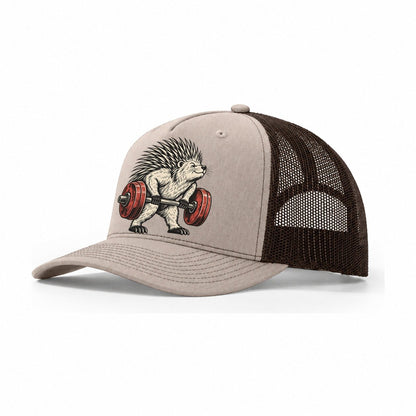 Porcupine Quill Rows Animal Lifters Trucker Hat – Khaki Brown