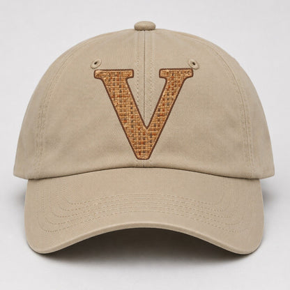 Woven Tweed V Monogram Baseball Cap – Khaki