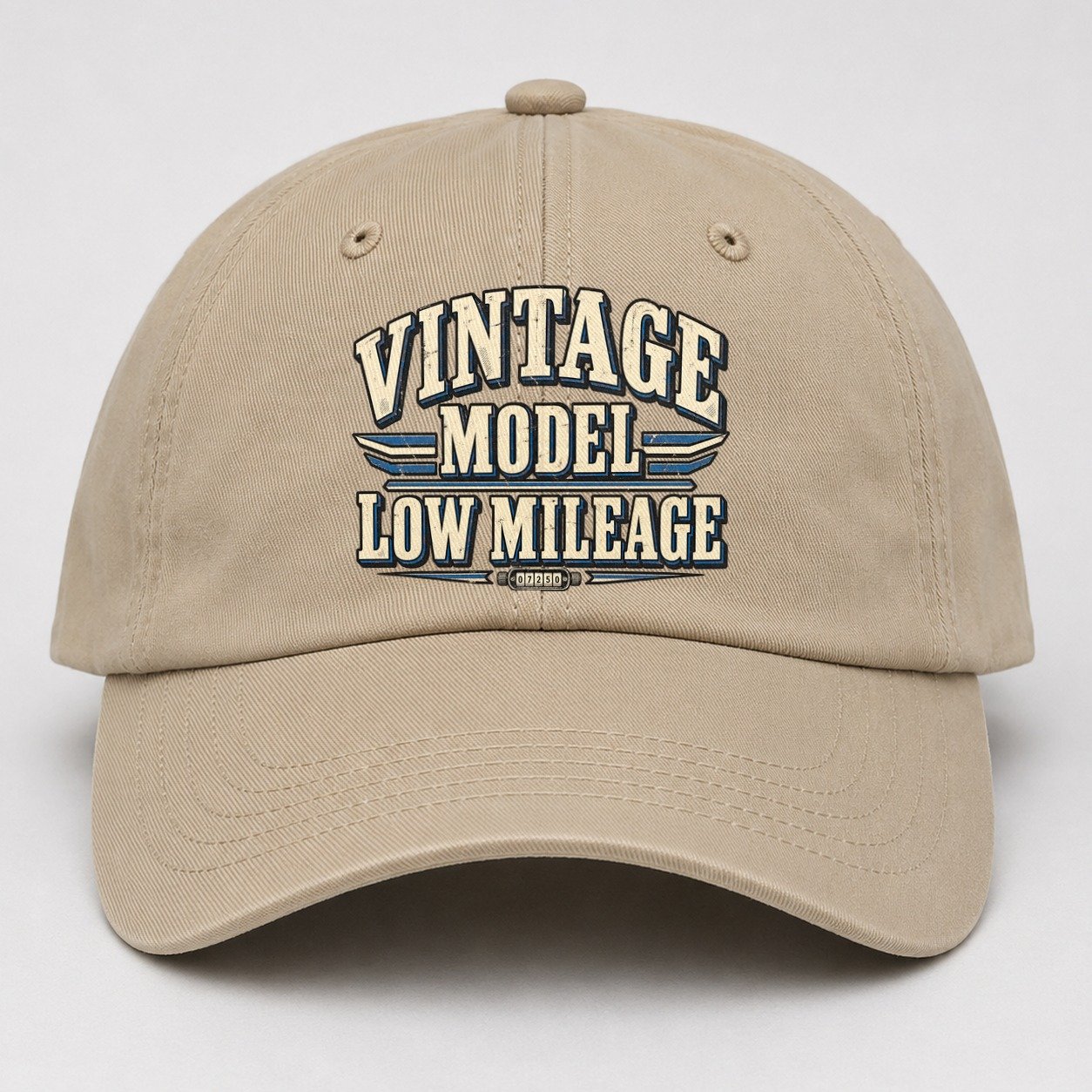 Vintage Model Low Mileage American Wit Baseball Cap – Khaki