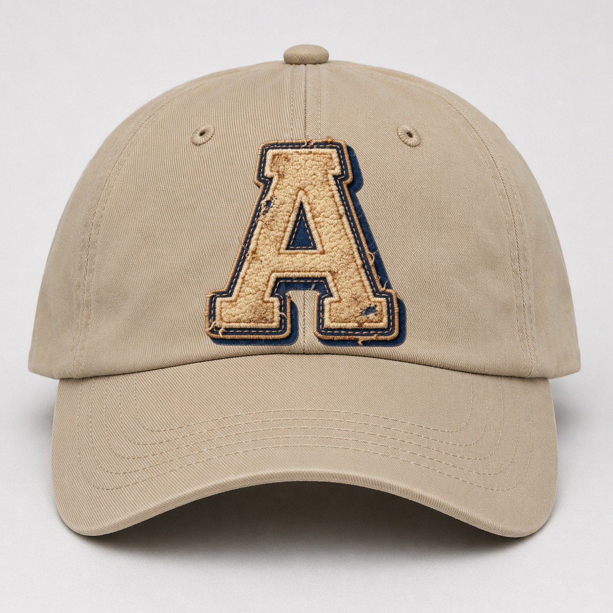 Varsity Chenille A Monogram Baseball Cap – Khaki