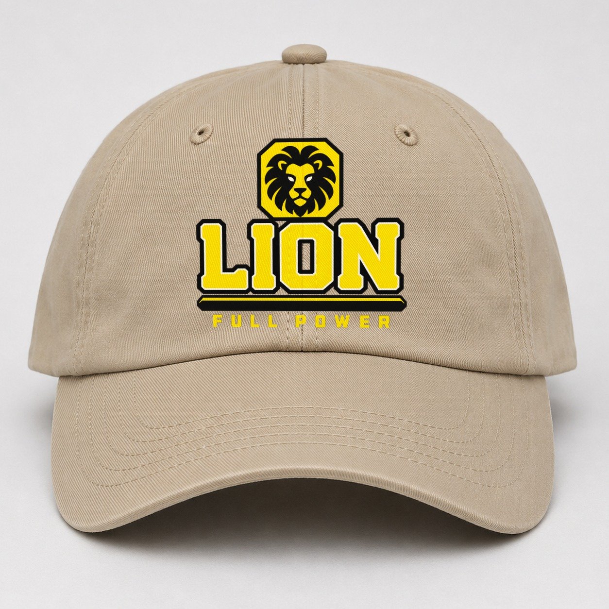 Lion Full Power Heavy Duty Baseball Cap – Khaki