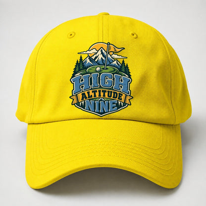 High Altitude Nine Golf Life Baseball Cap – Yellow