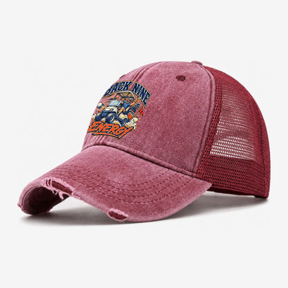 Back Nine Energy Golf Life Washed Trucker Hat – Wine Red