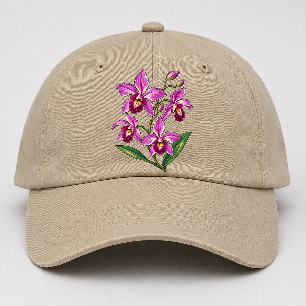 Queensland Cooktown Orchid Australia Cultural Icons Baseball Cap – Khaki