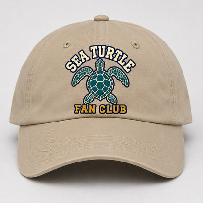 Sea Turtle Fan Club Baseball Cap – Khaki