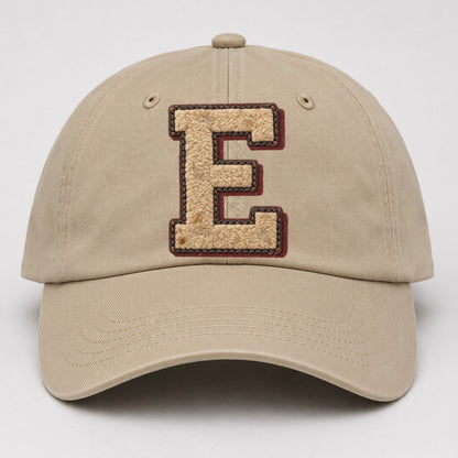 Varsity Chenille E Monogram Baseball Cap – Khaki