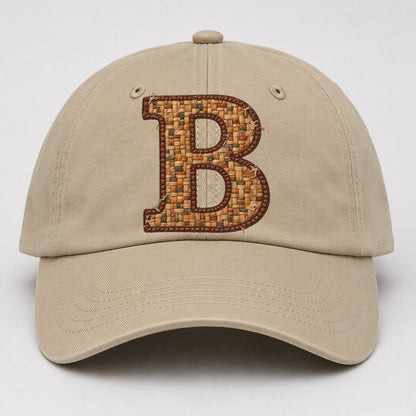 Woven Tweed B Monogram Baseball Cap – Khaki