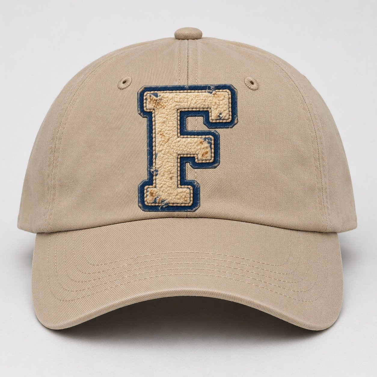 Varsity Chenille F Monogram Baseball Cap – Khaki