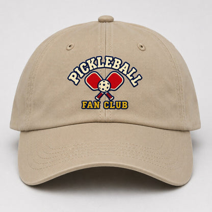 Pickleball Fan Club Baseball Cap – Khaki