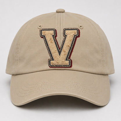 Varsity Chenille V Monogram Baseball Cap – Khaki