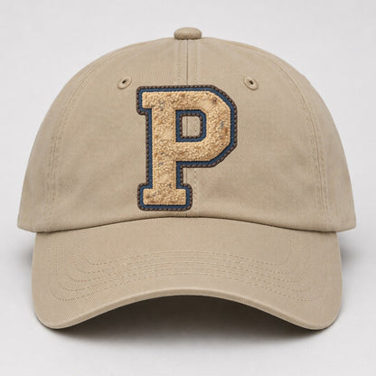 Varsity Chenille P Monogram Baseball Cap – Khaki