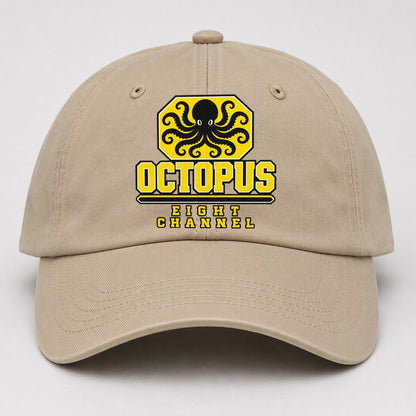Octopus Eight Channel Heavy Duty Baseball Cap – Khaki