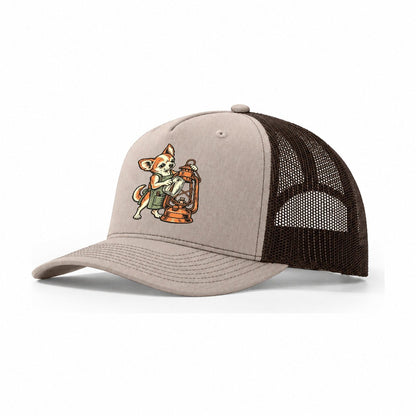 Chihuahua Lantern Mender Sundown Familiars Trucker Hat – Khaki Brown