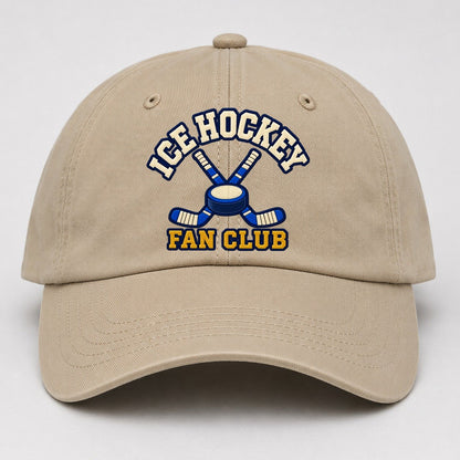 Ice Hockey Fan Club Baseball Cap – Khaki
