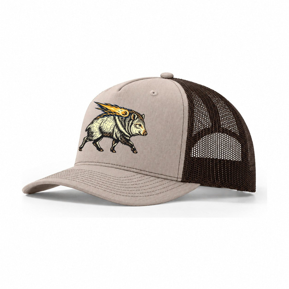 Javelina Meteor Bristle Sundown Familiars Trucker Hat – Khaki Brown