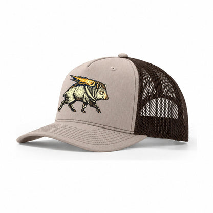 Javelina Meteor Bristle Sundown Familiars Trucker Hat – Khaki Brown