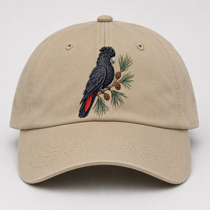 Glossy Black Cockatoo And She Oak Cones Australia Cultural Icons Baseball Cap – Khaki