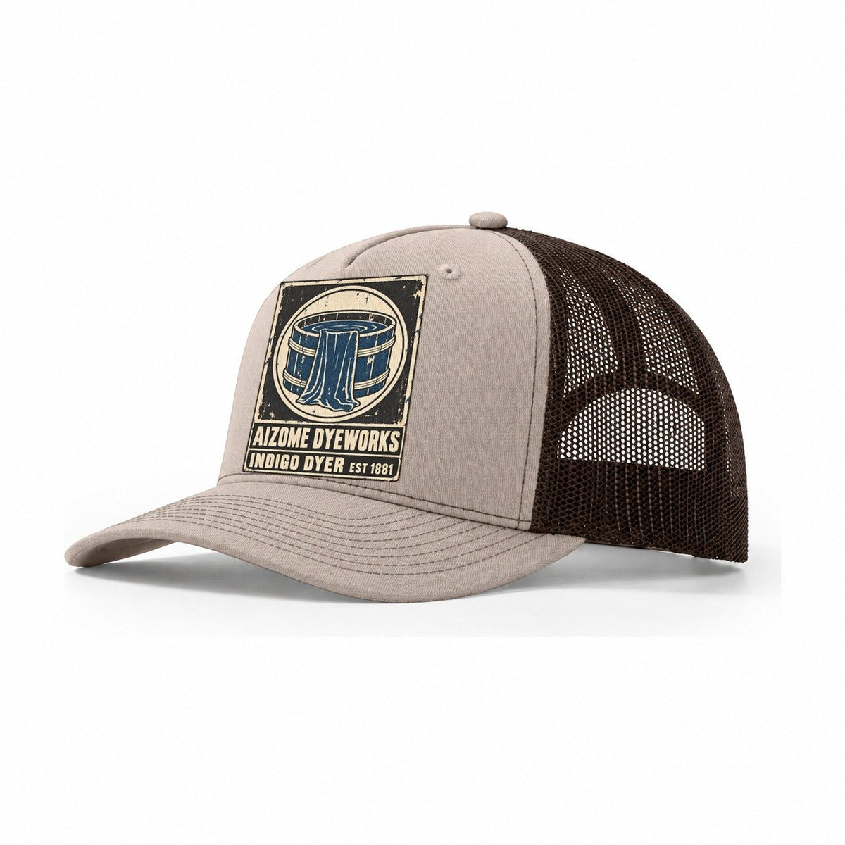 Aizome Dye House Noren Trade Co Trucker Hat – Khaki Brown