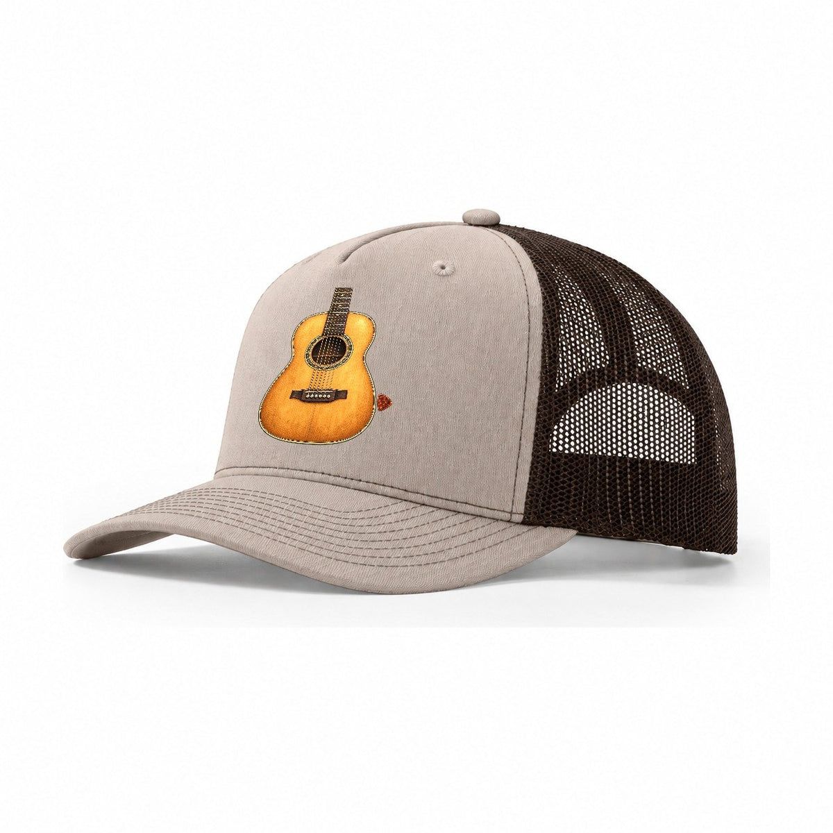 Acoustic Rosette And Pick Pastimes Companions Trucker Hat – Khaki Brown