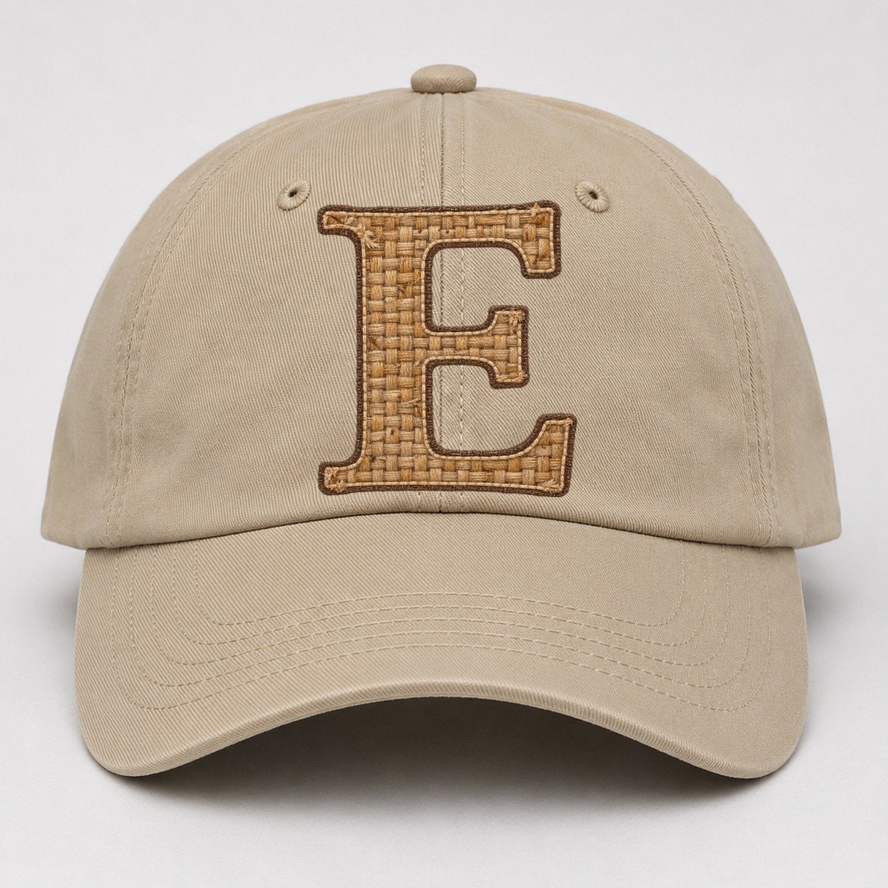 Woven Tweed E Monogram Baseball Cap – Khaki