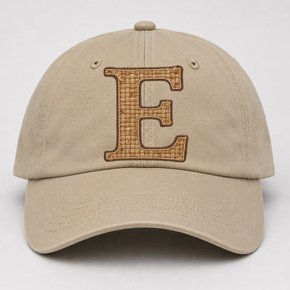 Woven Tweed E Monogram Baseball Cap – Khaki
