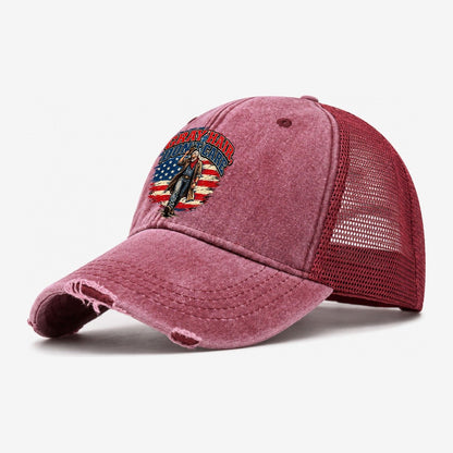 Gray Hair Don T Care Old Man Strong Washed Trucker Hat – Wine Red