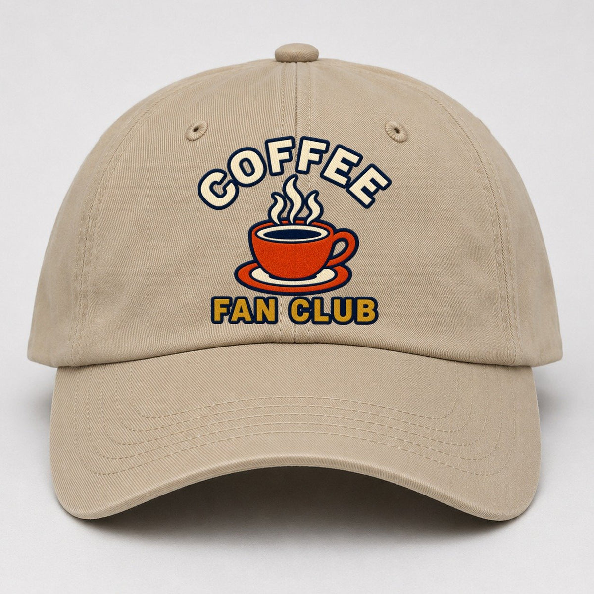 Coffee Fan Club Baseball Cap – Khaki
